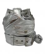 beautiful peopleビューティフルピープル）の古着「riders mini drawstring bag」｜シルバー