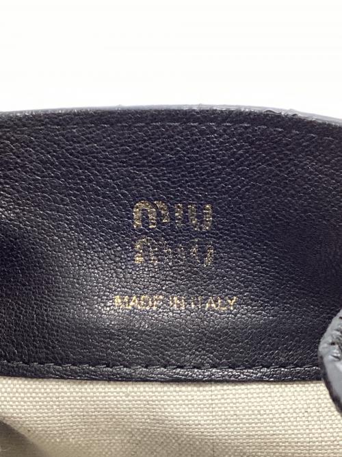 MIU MIU（ミュウミュウ）MIU MIU (ミュウミュウ) ナッパレザー ミニバッグ ブラックの古着・服飾アイテム