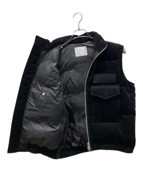 sacai（サカイ）sacai (サカイ) Corduroy Puffer Vest ブラック サイズ:1の古着・服飾アイテム