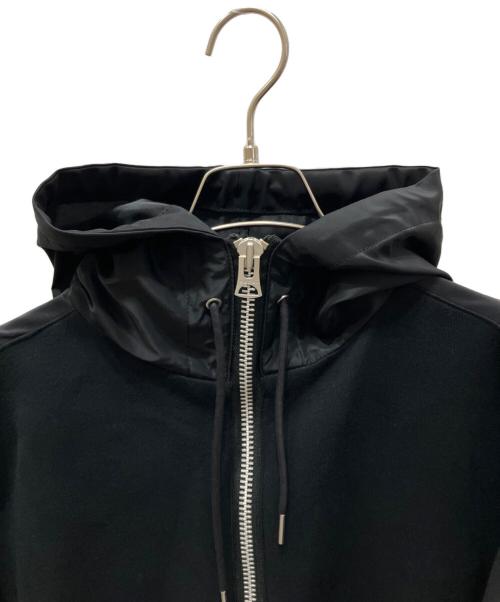 sacai（サカイ）sacai (サカイ) Nylon Twill x Sponge Sweat Hoodie ブラック サイズ:1の古着・服飾アイテム