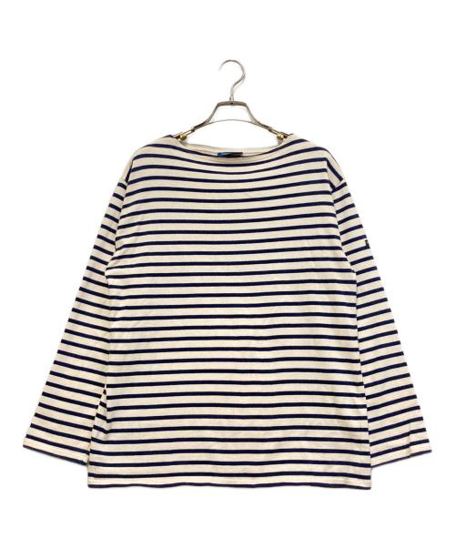 SAINT JAMES（セントジェームス）SAINT JAMES (セントジェームス) バスクシャツ ホワイト×ネイビー サイズ:40の古着・服飾アイテム