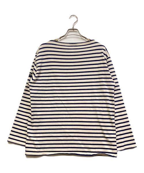 SAINT JAMES（セントジェームス）SAINT JAMES (セントジェームス) バスクシャツ ホワイト×ネイビー サイズ:40の古着・服飾アイテム