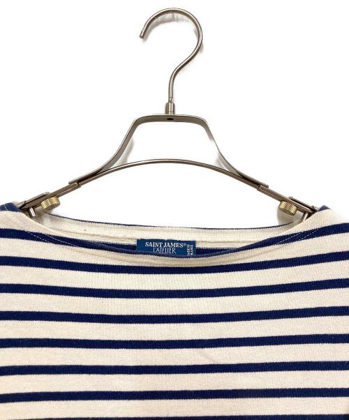 SAINT JAMES（セントジェームス）SAINT JAMES (セントジェームス) バスクシャツ ホワイト×ネイビー サイズ:40の古着・服飾アイテム