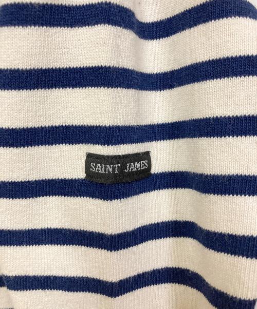SAINT JAMES（セントジェームス）SAINT JAMES (セントジェームス) バスクシャツ ホワイト×ネイビー サイズ:40の古着・服飾アイテム