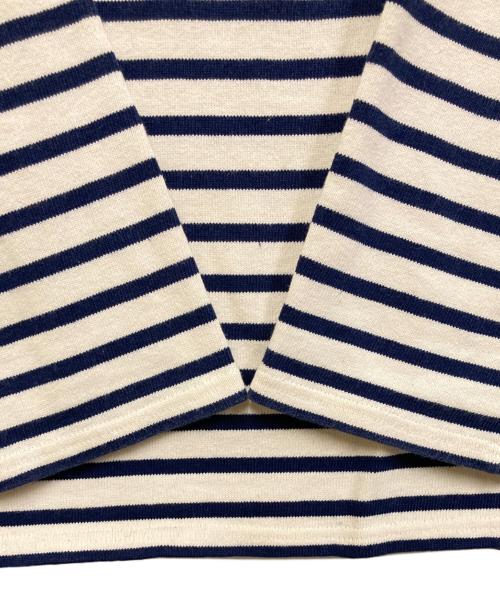 SAINT JAMES（セントジェームス）SAINT JAMES (セントジェームス) バスクシャツ ホワイト×ネイビー サイズ:40の古着・服飾アイテム