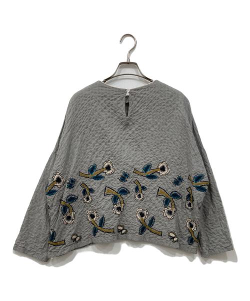 mina perhonen（ミナ ペルホネン）mina perhonen (ミナ ペルホネン) yumeブラウス グレー サイズ:40の古着・服飾アイテム