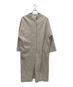 evam evaエヴァムエヴァ）の古着「プレスウールロングコート」｜ベージュ