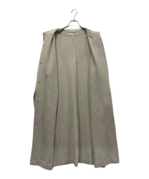 evam eva（エヴァムエヴァ）evam eva (エヴァムエヴァ) プレスウールロングコート ベージュ サイズ:2の古着・服飾アイテム