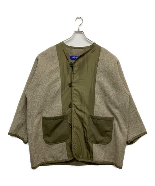 JUNYA WATANABE MAN（ジュンヤワタナベマン）JUNYA WATANABE MAN (ジュンヤワタナベマン) ウールツイル縮絨×綿エステルタイプライターライナージャケット カーキ サイズ:Sの古着・服飾アイテム