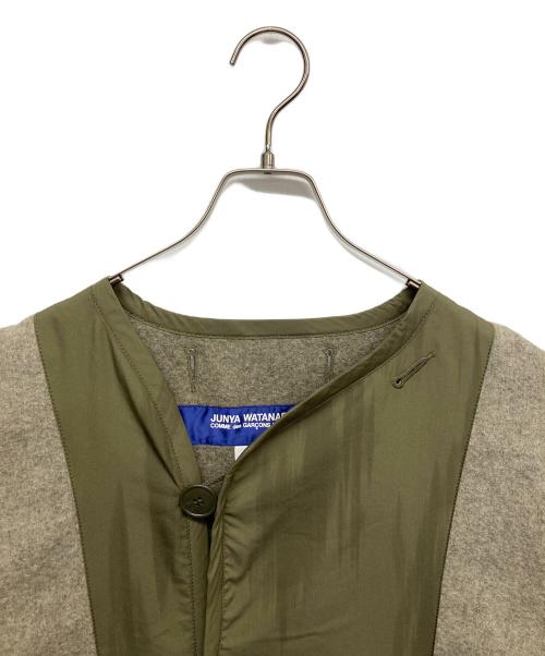 JUNYA WATANABE MAN（ジュンヤワタナベマン）JUNYA WATANABE MAN (ジュンヤワタナベマン) ウールツイル縮絨×綿エステルタイプライターライナージャケット カーキ サイズ:Sの古着・服飾アイテム