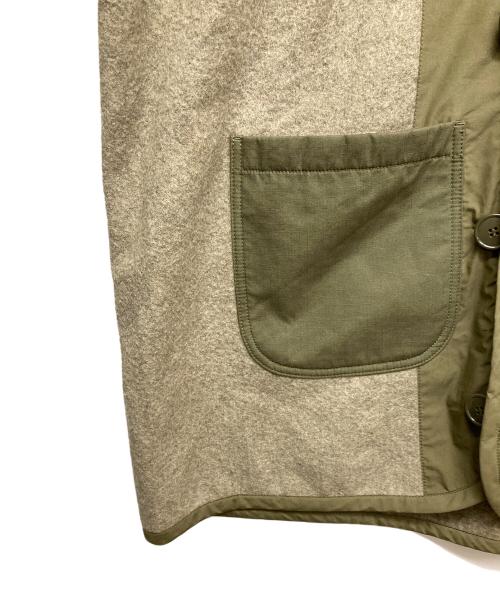 JUNYA WATANABE MAN（ジュンヤワタナベマン）JUNYA WATANABE MAN (ジュンヤワタナベマン) ウールツイル縮絨×綿エステルタイプライターライナージャケット カーキ サイズ:Sの古着・服飾アイテム
