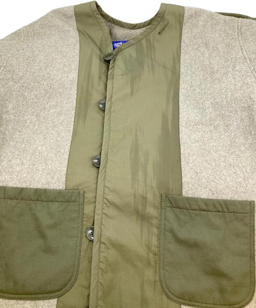 JUNYA WATANABE MAN（ジュンヤワタナベマン）JUNYA WATANABE MAN (ジュンヤワタナベマン) ウールツイル縮絨×綿エステルタイプライターライナージャケット カーキ サイズ:Sの古着・服飾アイテム