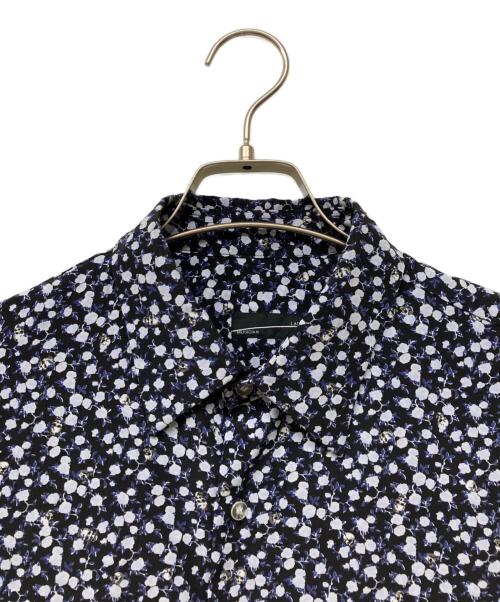 LAD MUSICIAN（ラッドミュージシャン）LAD MUSICIAN (ラッドミュージシャン) SHORT SLEEVE BIG SHIRT DECHINE INKJET SKULL FLOWER ネイビー サイズ:42の古着・服飾アイテム