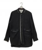 UNDERCOVERISMアンダーカバーイズム）の古着「ランダムボタンフキダシロングシャツ」｜ブラック