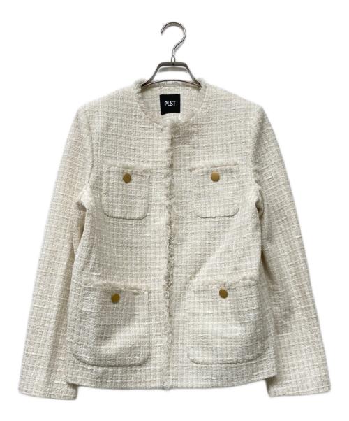 PLST（プラステ）PLST (プラステ) ツイードジャケット ホワイト サイズ:Mの古着・服飾アイテム