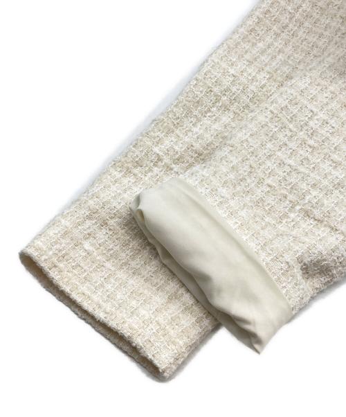 PLST（プラステ）PLST (プラステ) ツイードジャケット ホワイト サイズ:Mの古着・服飾アイテム