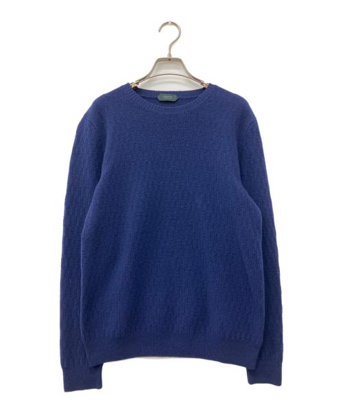 Zanone（ザノーネ）Zanone (ザノーネ) クルーネックニット ネイビー サイズ:48の古着・服飾アイテム