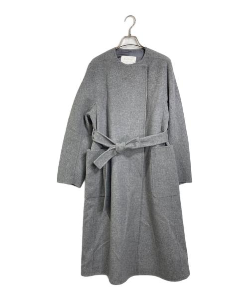 BALLSEY（ボールジィ）BALLSEY (ボールジィ) プレミアムウールリバー ノーカラーコート グレー サイズ:36の古着・服飾アイテム