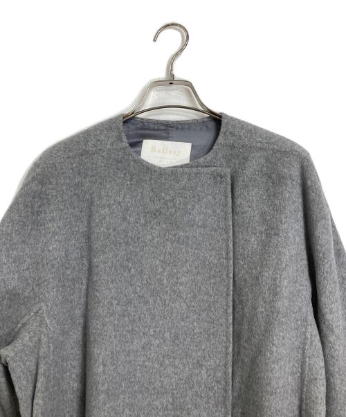 BALLSEY（ボールジィ）BALLSEY (ボールジィ) プレミアムウールリバー ノーカラーコート グレー サイズ:36の古着・服飾アイテム