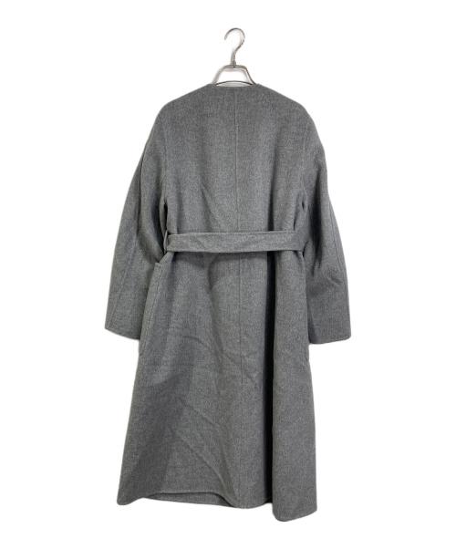 BALLSEY（ボールジィ）BALLSEY (ボールジィ) プレミアムウールリバー ノーカラーコート グレー サイズ:36の古着・服飾アイテム