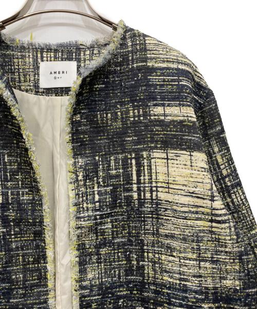 Ameri（アメリ）Ameri (アメリ) LADY LIKE PRINT TWEEDS JACKET マルチカラー サイズ:Sの古着・服飾アイテム