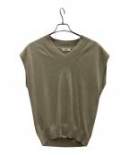 hauntハウント）の古着「COTTON RINEN VEST」｜ベージュ