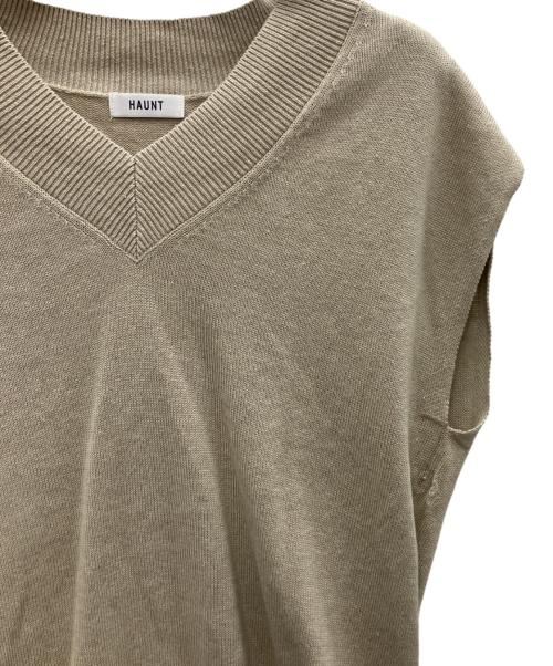 haunt（ハウント）haunt (ハウント) COTTON RINEN VEST ベージュ サイズ:FREEの古着・服飾アイテム