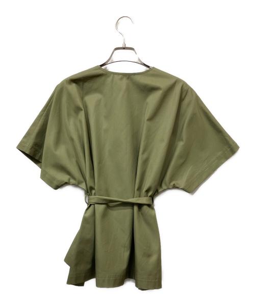 TOMORROW LAND collection（トゥモローランドコレクション）TOMORROW LAND collection (トゥモローランドコレクション) コットンギャバジン ベルテッドシャツ カーキ サイズ:36の古着・服飾アイテム