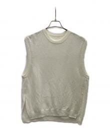 UNFIL（アンフィル）の古着「オーガニックコットン コイルドヤーン ニット ベスト」｜アイボリー