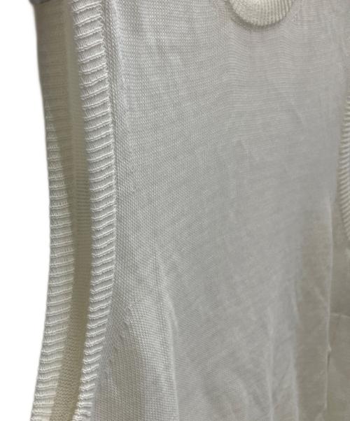 UNFIL（アンフィル）unfil (アンフィル) オーガニックコットン コイルドヤーン ニット ベスト アイボリー サイズ:SIZE1の古着・服飾アイテム