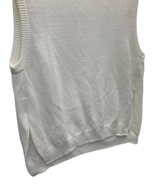 UNFIL（アンフィル）unfil (アンフィル) オーガニックコットン コイルドヤーン ニット ベスト アイボリー サイズ:SIZE1の古着・服飾アイテム