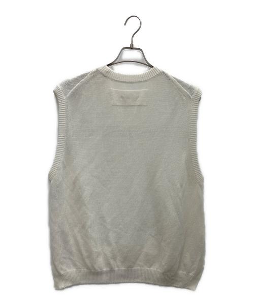 UNFIL（アンフィル）unfil (アンフィル) オーガニックコットン コイルドヤーン ニット ベスト アイボリー サイズ:SIZE1の古着・服飾アイテム