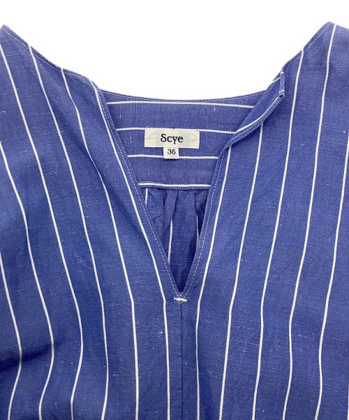 SCYE（サイ）SCYE (サイ) コットンリネンワンピース ブルー サイズ:36の古着・服飾アイテム