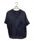 COMOLIコモリ）の古着「ウールシルクスキッパースキッパーシャツ」｜ネイビー