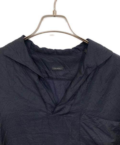 COMOLI（コモリ）COMOLI (コモリ) ウールシルクスキッパースキッパーシャツ ネイビー サイズ:1の古着・服飾アイテム