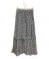 CADUNE（カデュネ）の古着「マルチ柄スカート」｜ブラック×ホワイト