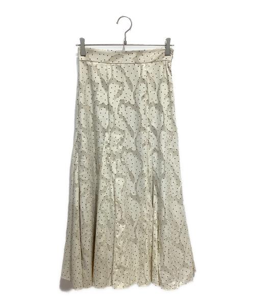 CADUNE（カデュネ）CADUNE (カデュネ) ジャガードフレアスカート アイボリー サイズ:38の古着・服飾アイテム
