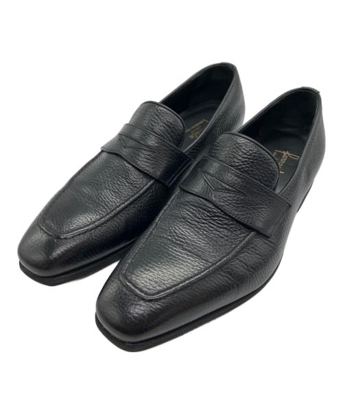 Ferrante（フェランテ）FERRANTE (フェランテ) スクエアチップコインローファー ブラック サイズ:7の古着・服飾アイテム