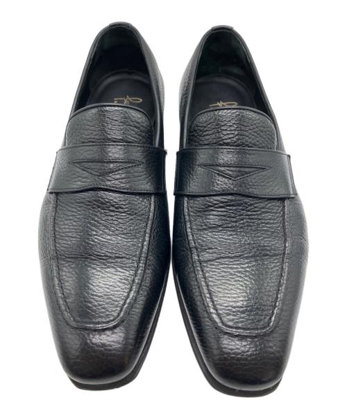 Ferrante（フェランテ）FERRANTE (フェランテ) スクエアチップコインローファー ブラック サイズ:7の古着・服飾アイテム