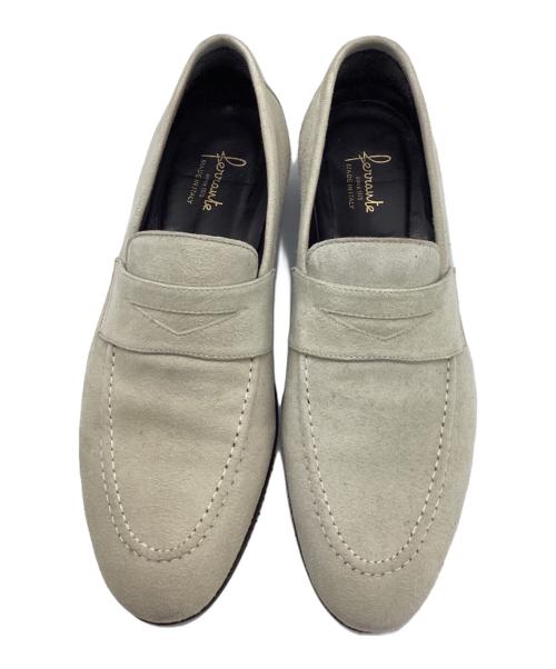 Ferrante（フェランテ）Ferrante (フェランテ) ISEO スエードコインローファー アイボリー サイズ:7の古着・服飾アイテム