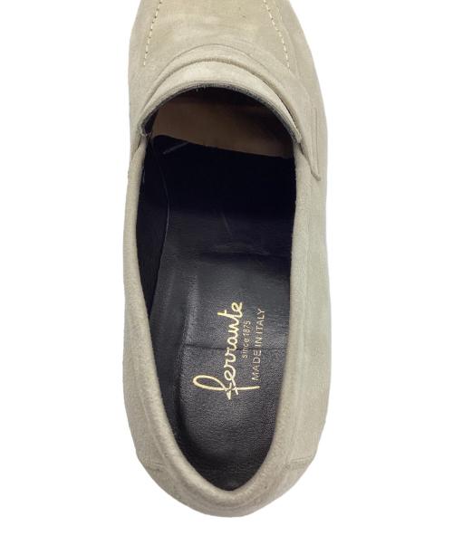 Ferrante（フェランテ）Ferrante (フェランテ) ISEO スエードコインローファー アイボリー サイズ:7の古着・服飾アイテム