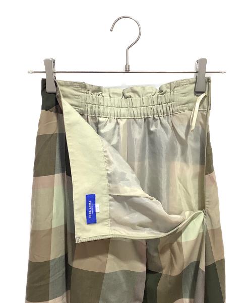 BLUE LABEL CRESTBRIDGE（ブルーレーベルクレストブリッジ）BLUE LABEL CRESTBRIDGE (ブルーレーベルクレストブリッジ) チェックスカート カーキ サイズ:34の古着・服飾アイテム