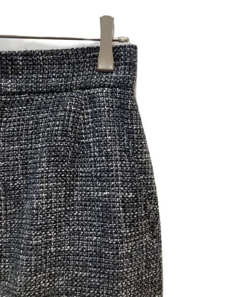 INED（イネド）INED (イネド) ツイードタイトミディスカート ブラック サイズ:9の古着・服飾アイテム