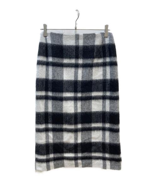 INED（イネド）INED (イネド) シャギーチェックスカート ブラック サイズ:9の古着・服飾アイテム