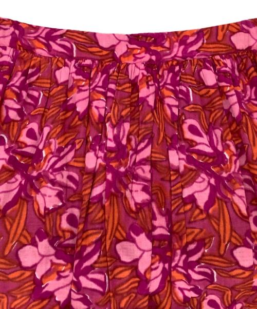sara mallika（サラマリカ）sara mallika (サラマリカ) GAUZE VOILE BIG FLOWER PRINT SKIRT ショッキングピンク サイズ:-の古着・服飾アイテム