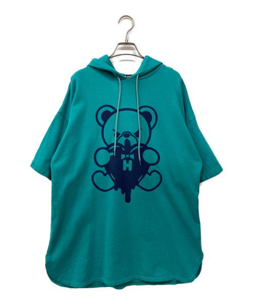 Hysteric Glamour（ヒステリックグラマー）Hysteric Glamour (ヒステリックグラマー) HEART BEAR オーバーサイズパーカー ブルー サイズ:Freeの古着・服飾アイテム