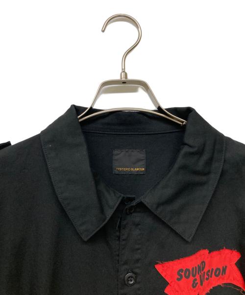 Hysteric Glamour（ヒステリックグラマー）Hysteric Glamour (ヒステリックグラマー) TICKET PATCH 長袖シャツワンピース ブラック サイズ:FREEの古着・服飾アイテム