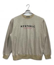 Hysteric Glamour（ヒステリックグラマー）の古着「HYS LOGO刺繍 オーバーサイズスウェット」｜ベージュ