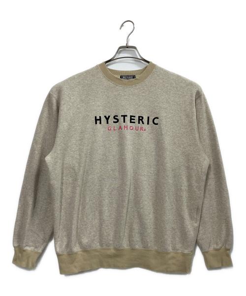Hysteric Glamour（ヒステリックグラマー）Hysteric Glamour (ヒステリックグラマー) HYS LOGO刺繍 オーバーサイズスウェット ベージュ サイズ:Lの古着・服飾アイテム