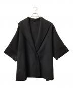 DEUXIEME CLASSEドゥーズィエム クラス）の古着「DEUXIEME CLASSE Wool over コート(ウールオーバーコート)」｜ブラック